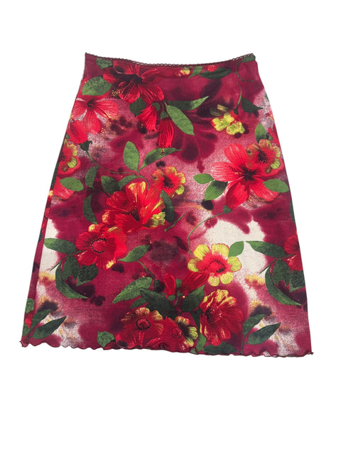 Street One Red Flowers Mid Skirt