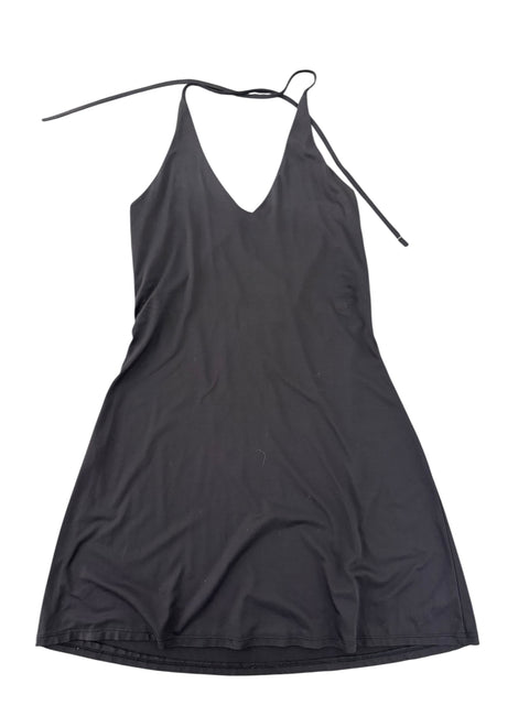 Vintage Backless Mini Black Dress