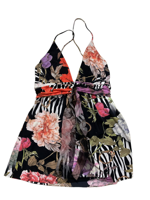 Roberto Cavalli Floral Print Backless Top