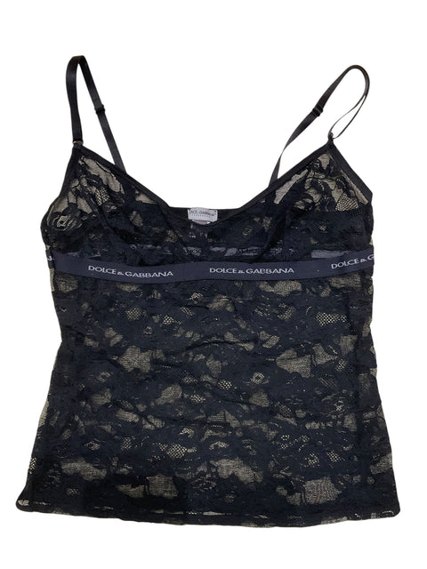 Dolce & Gabbana Black Lace Tank Top