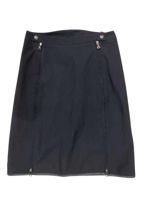 Prada Black Lina Rosa Zip Skirt