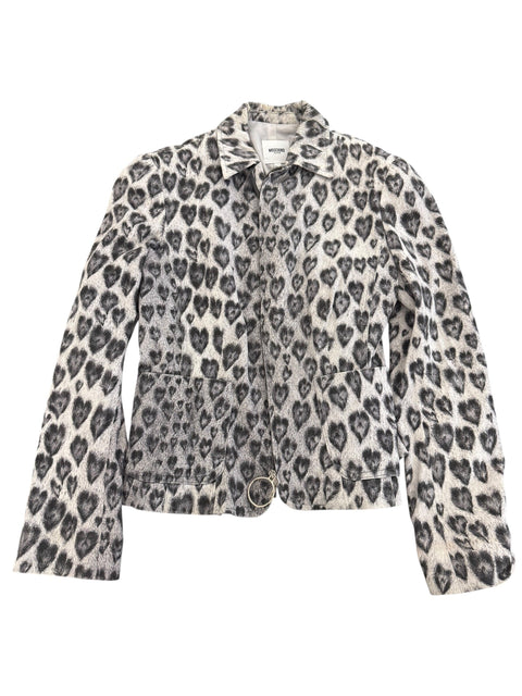Moschino Grey Leo Print Jacket