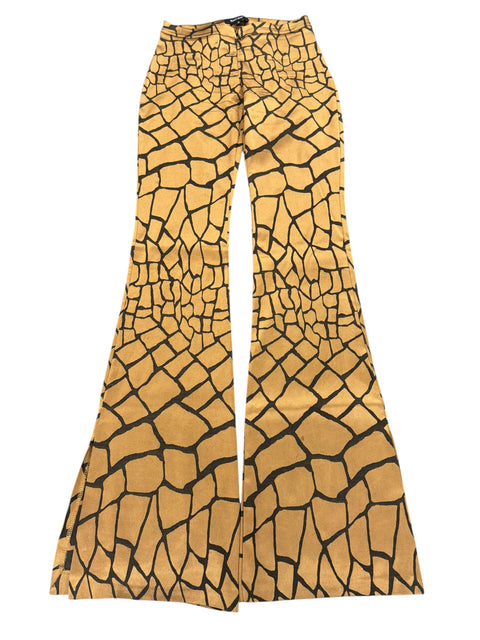 Denny Rose Girafe Print Satin Pant