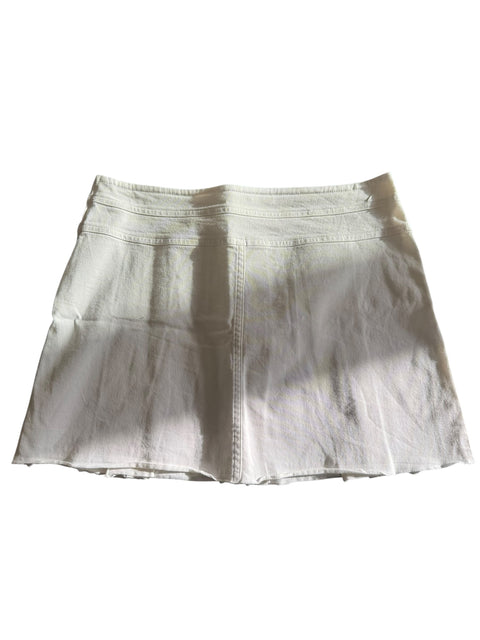 United Colors Of Benetton White Pleats Mini Skirt