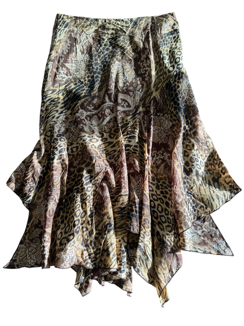 Sandro Leo Boheme Print Long Skirt