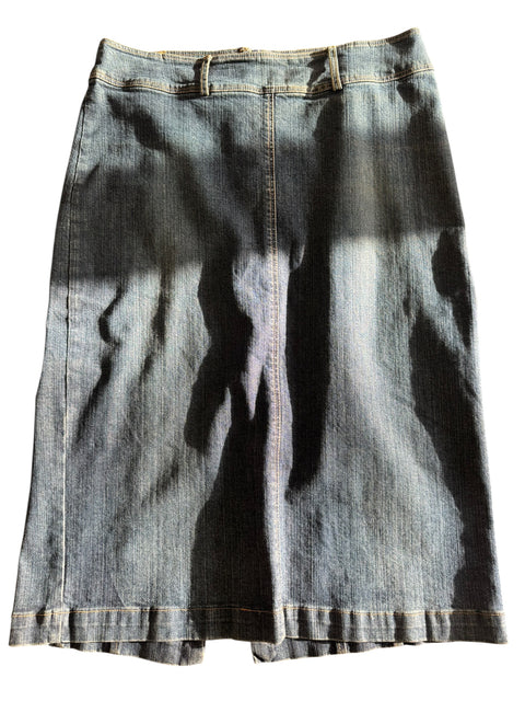 Gianfranco Ferre Dark Blue Denim Long Skirt