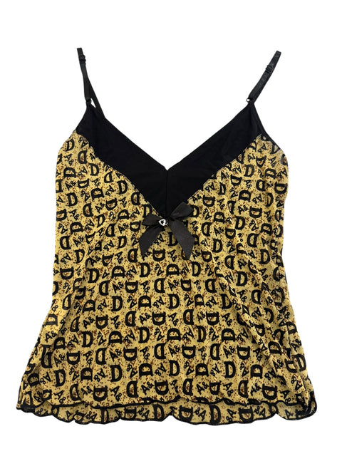 Ancona Yellow Black with Bow Top