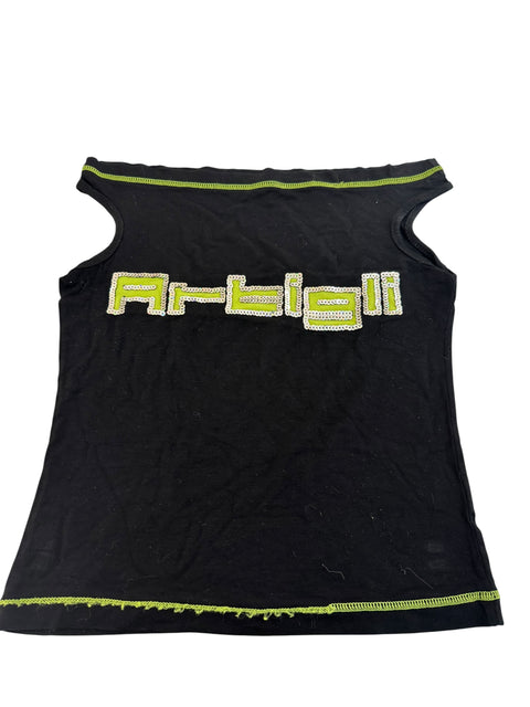 Artigli Black Green Print with Strass Top