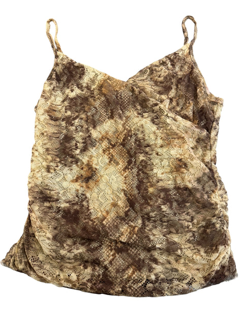 Blu Sand Beige Lace Frown Top