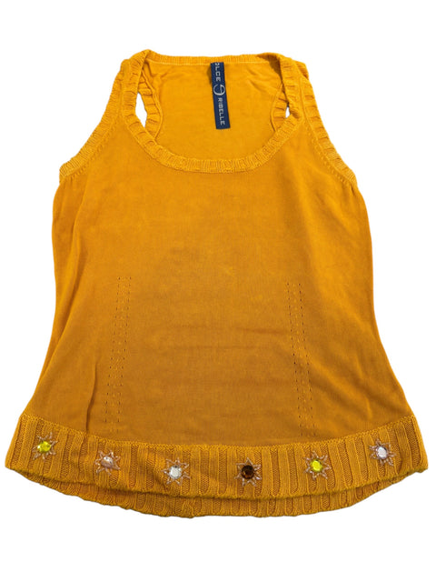 Dolce Ribelle Orange Knit Tank Top