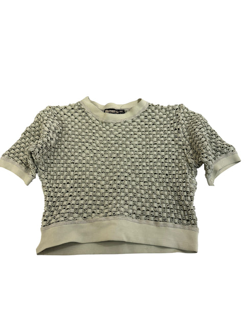 Romans Green Texture Crop Top