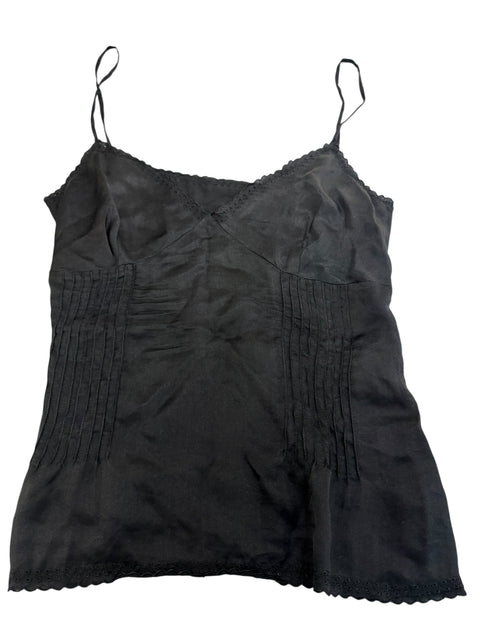 Vintage Black Silk Tank Top