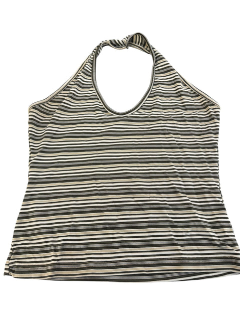 Habana Green Stripes Backless Top
