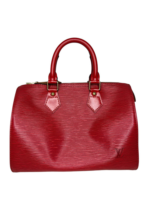 Louis Vuitton Epi Speedy 25 Castilian Red Hand Bag