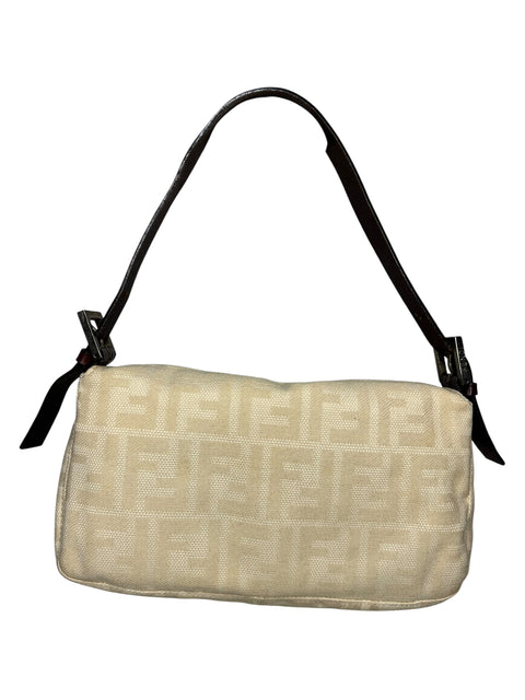 Fendi Mamma Baguette Zucca Canvas Shoulder Bag