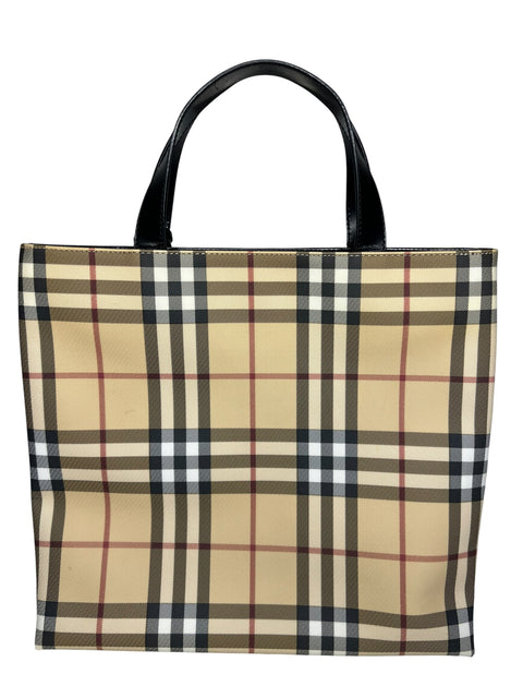 Burberry Nova Check Beige PVC Hand Bag