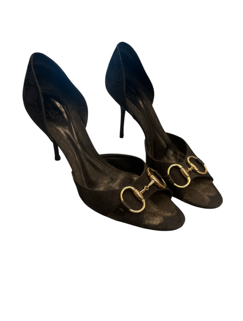 Gucci Monogram Canvas  Heels