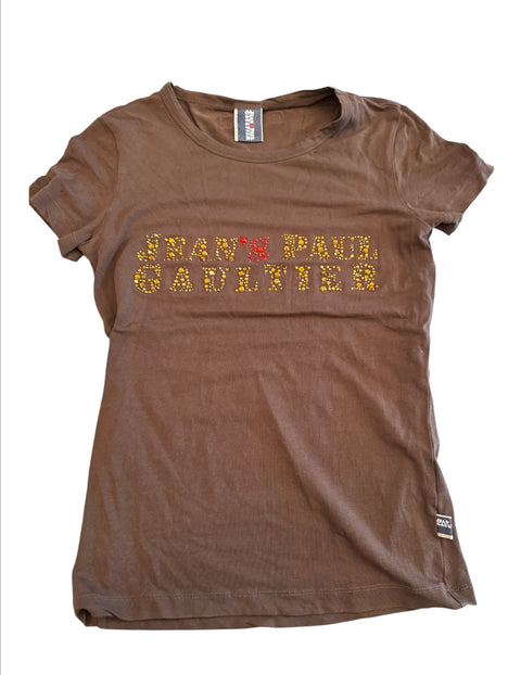 JeanPaulGaultier Brown & Sequin Top