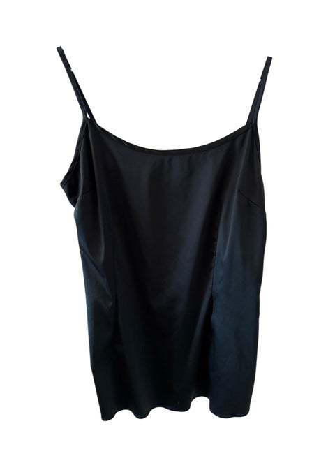 Vintage Satin Top Black