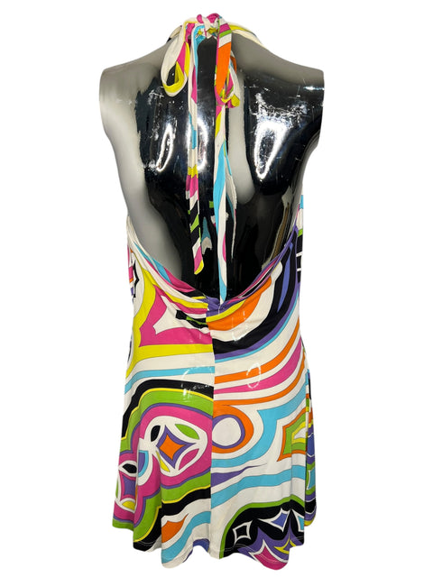 Emilio Pucci Multi Color Backless Dress