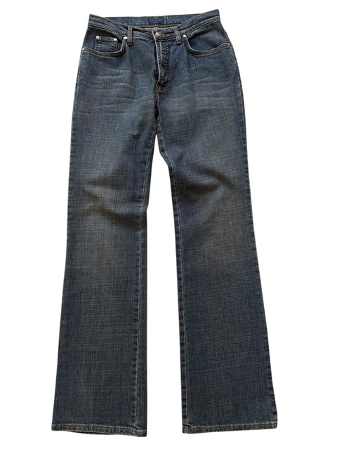 Trussardi Brown/Blue Denim Flare Pant
