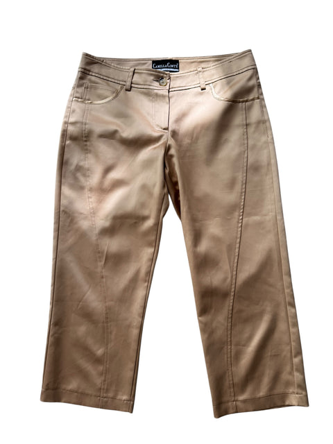 Camilla Conte Beige Satin Capri Pant