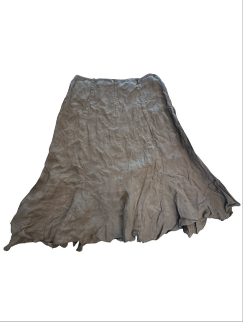 Vintage Ruffled Brown Skirt
