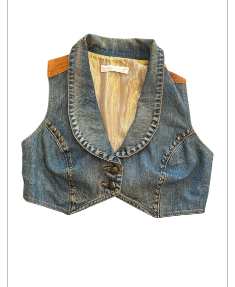 Vintage Denim&Leather Jacket