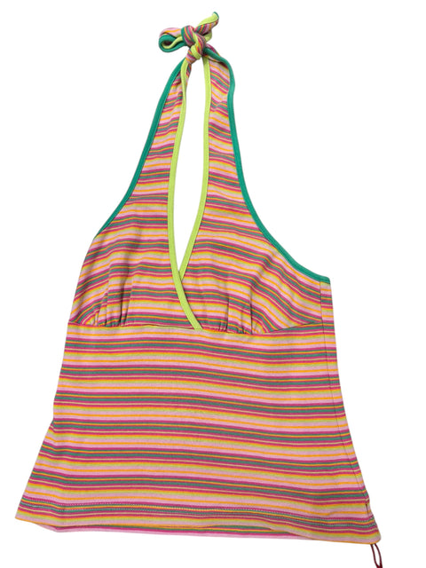 Miss Sixty Pink Stripes Backless Top