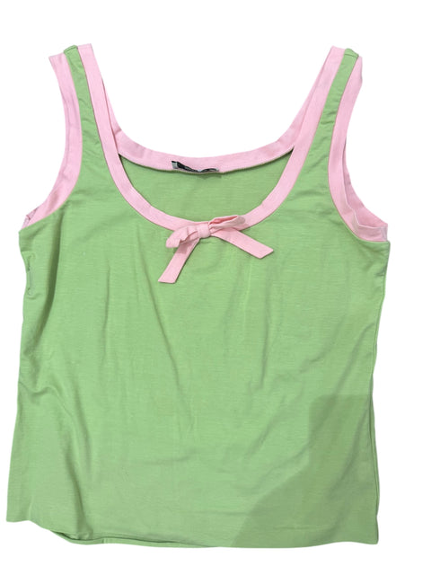 Moschino Green/Pink Bow Tank Top