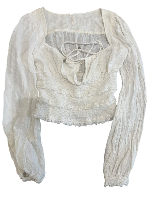 Free People White Boheme Shirt