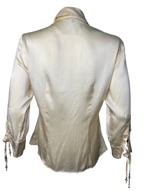 Roberto Cavalli White Leopard Detail Shirt