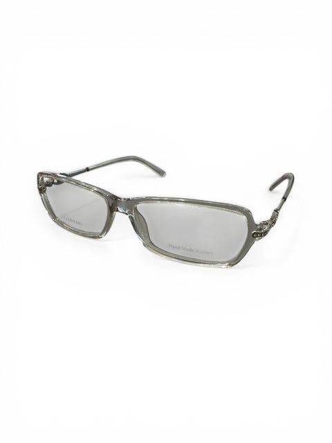 Valentino Transparent Strass Logo Glasses