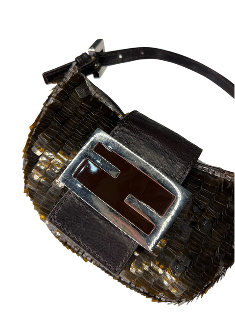 Fendi Mini Baguette Brown Spangle