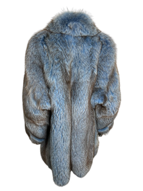 Vintage Light Blue Mid Fox Fur