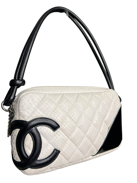 Chanel Cambon Line White Python Bag