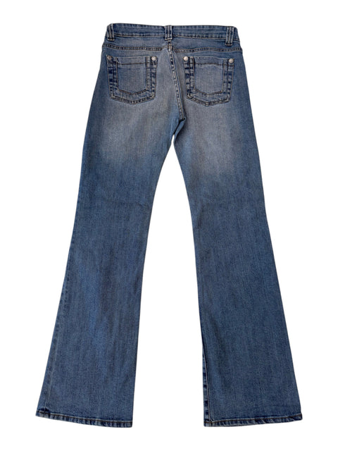 Vintage Washed Out Blue Flared Jeans