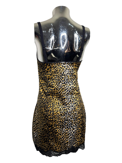 Dolce & Gabbana Leopard Black Lace Dress