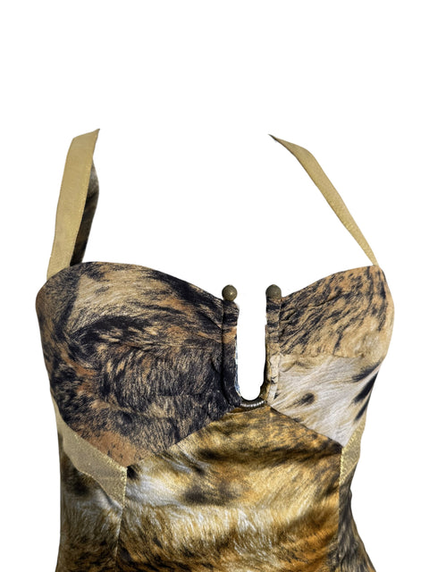 Just Cavalli Animal Print Backless Dress