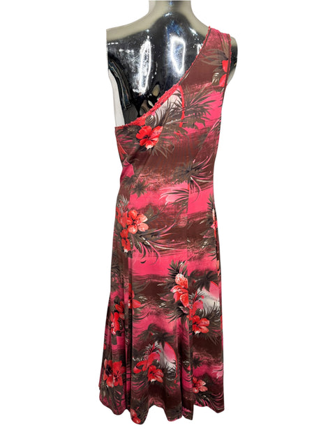 Blumarine Red Floral Print Dress