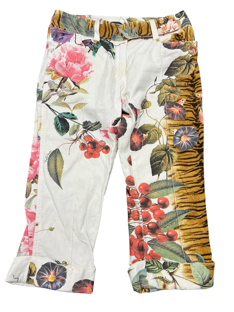 Roberto Cavalli Fruit Leo Print Capri Pant