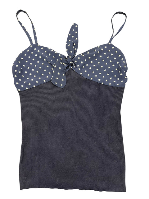 Moschino Navy Blue Knit Stars Top