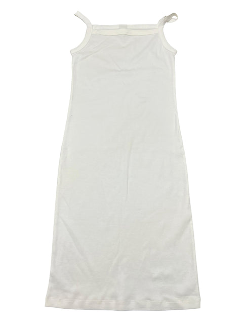 Flore Flore White Coton Simple Dress