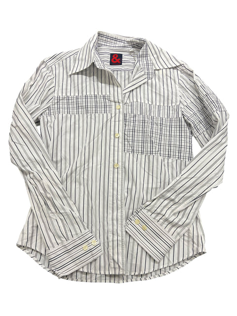 Dolce & Gabbana White Black Stripes Shirt