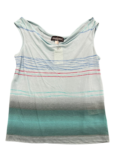 Roccobaroco Blue Stripes Tank Top
