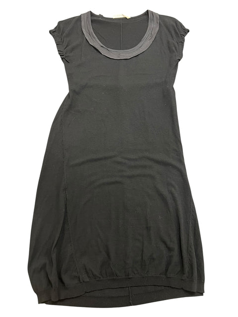 Stefanel Black Knit Mid Dress