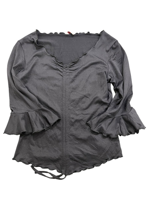 Impose Black Ruffles Long Sleeve