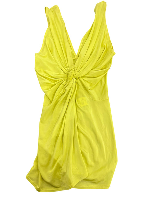 PAROSE Yellow Draped Tank Top