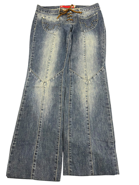 Guess Jeans Blue Denim Lace Pant