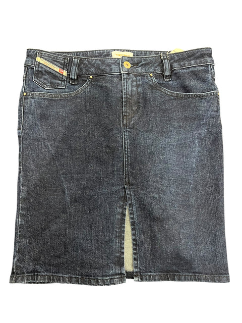 Diesel Navy Blue Denim Mid Skirt